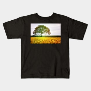 Yellow blanket under Oak Kids T-Shirt